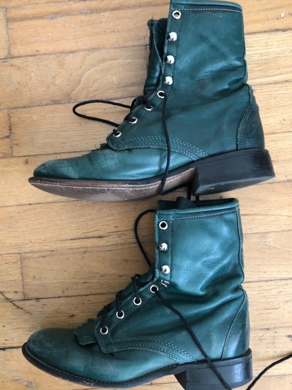 Vintage Green Riding Boots